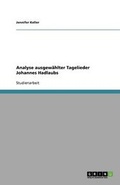 Cover: Analyse Ausgew Hlter Tagelieder Johannes Hadlaubs - Grin Verlag