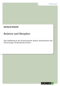 Cover: Relation und Metapher - Grin Verlag