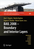 Cover: BAIL 2008 - Boundary and Interior Layers - Springer