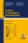 Cover: Lectures on Topological Fluid Mechanics - Springer