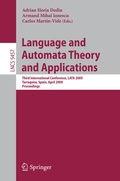 Cover: Language and Automata Theory and Applications - Springer