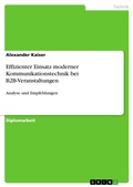 Cover: Effizienter Einsatz moderner Kommunikationstechnik bei B2B-Veranstaltungen - GRIN Verlag