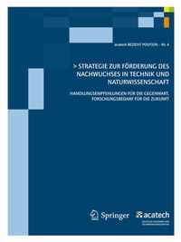 Abbildung von: Strategie zur Förderung des technisch-naturwissenschaftlichen Nachwuchses in Deutschland - Springer