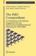 Cover: The IMO Compendium - Springer