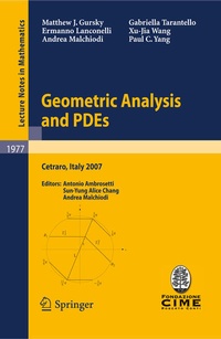 Enlarge image Cover: Geometric Analysis and PDEs - Springer
