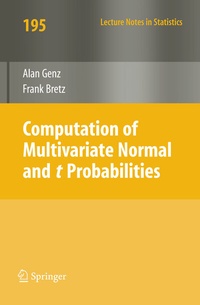 Enlarge image Cover: Computation of Multivariate Normal and t Probabilities - Springer