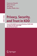 Cover: Privacy, Security, and Trust in KDD - Springer