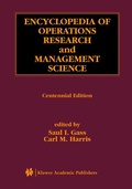 Cover: Encyclopedia of Operations Research and Management Science - Springer