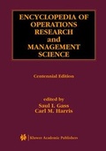 Cover: Encyclopedia of Operations Research and Management Science - Kluwer Academic Publishers