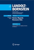 Cover: Chemical Shifts and Coupling Constants for Boron-11 - Springer