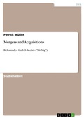 Cover: Mergers and Acquisitions - Grin Verlag