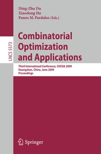 Enlarge image Cover: Combinatorial Optimization and Applications - Springer