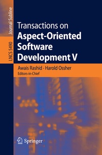 Enlarge image Cover: Transactions on Aspect-Oriented Software Development V - Springer