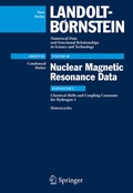 Cover: Chemical Shifts and Coupling Constants for Hydrogen-1 - Springer
