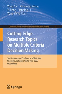 Enlarge image Cover: Cutting-Edge Research Topics on Multiple Criteria Decision Making - Springer