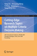Cover: Cutting-Edge Research Topics on Multiple Criteria Decision Making - Springer