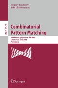 Cover: Combinatorial Pattern Matching - Springer