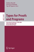 Cover: Types for Proofs and Programs - Springer