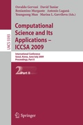 Cover: Computational Science and Its Applications - ICCSA 2009 - Springer
