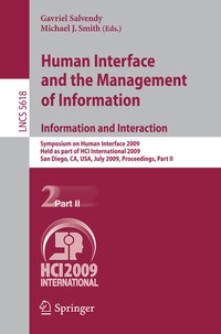 Enlarge image Cover: Human Interface and the Management of Information. Information and Interaction - Springer