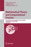 Cover: Mathematical Theory and Computational Practice - Springer