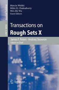 Enlarge image Cover: Transactions on Rough Sets X - Springer