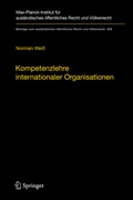 Cover: Kompetenzlehre internationaler Organisationen - Springer