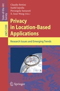 Cover: Privacy in Location-Based Applications - Springer
