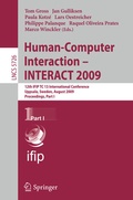 Cover: Human-Computer Interaction - INTERACT 2009 - Springer