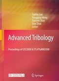 Cover: Advanced Tribology - Springer