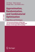 Cover: Approximation, Randomization, and Combinatorial Optimization. Algorithms and Techniques - Springer