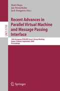 Cover: Recent Advances in Parallel Virtual Machine and Message Passing Interface - Springer