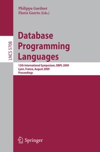 Enlarge image Cover: Database Programming Languages - Springer
