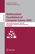 Cover: Mathematical Foundations of Computer Science 2009 - Springer