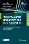 Cover: Auctions, Market Mechanisms and Their Applications - Springer