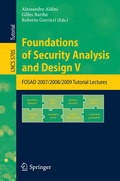 Cover: Foundations of Security Analysis and Design V - Springer