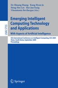 Cover: Emerging Intelligent Computing Technology and Applications. With Aspects of Artificial Intelligence - Springer