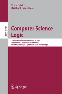 Enlarge image Cover: Computer Science Logic - Springer