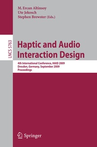 Enlarge image Cover: Haptic and Audio Interaction Design - Springer