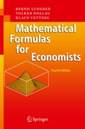 Cover: Mathematical Formulas for Economists - Springer