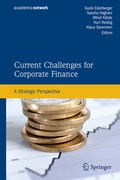 Cover: Current Challenges for Corporate Finance - Springer