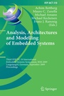 Cover: Analysis, Architectures and Modelling of Embedded Systems - Springer