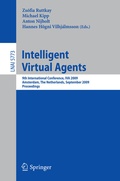 Cover: Intelligent Virtual Agents - Springer