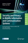 Cover: Security and Privacy in Mobile Information and Communication Systems - Springer