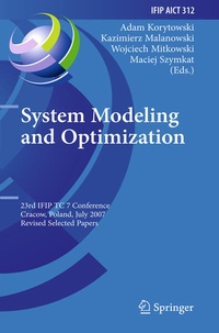 Enlarge image Cover: System Modeling and Optimization - Springer