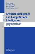 Cover: Artificial Intelligence and Computational Intelligence - Springer