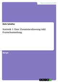 Cover: Statistik 1 - GRIN Verlag