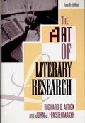 Cover: The Art of Literary Research - WW Norton & Co