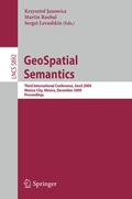 Cover: GeoSpatial Semantics - Springer