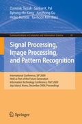 Cover: Signal Processing, Image Processing and Pattern Recognition, - Springer